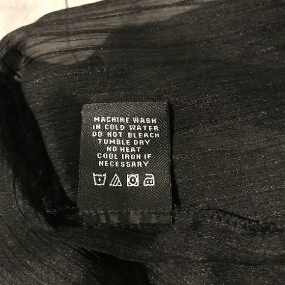 BCBG Black sleeveless, sheer ruffle top - Picture 8 of 8